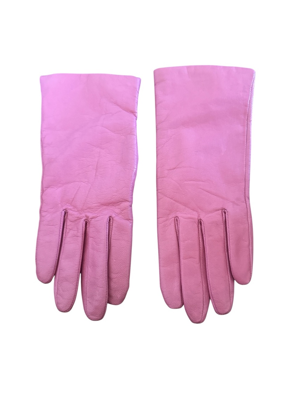 Fownes Women's Leather Gloves - Pink sise lg- lined